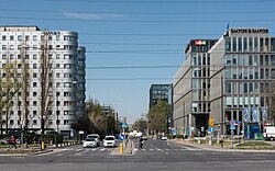 Ulica Domaniewska w Warszawie 2020